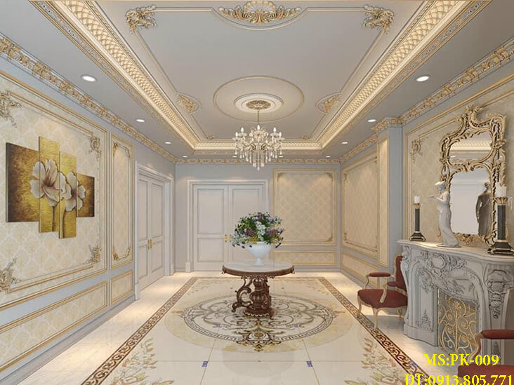 lắp đặt vòm trần thạch cao cổ điển PK009